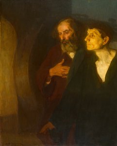 Kaksi opetuslasta haudalla, n. 1906. tekijältä Henry Ossawa Tanner
