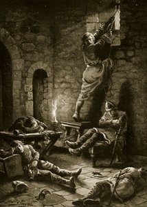 Ralph Flambardin pako tornista, kuvitus "Hutchinsonin tarinasta brittiläisestä kansasta", n. 1920