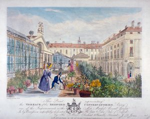 Bedford Conservatoriesin terassi Covent Garden Marketissa, Westminster, Lontoo, 1831