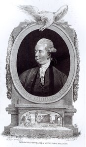 Edward Gibbonin muotokuva teoksesta "Rooman valtakunnan rappion ja tuhon historia", osa I, kirjoittanut Edward Gibbon, 1808.