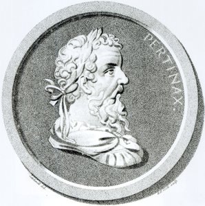 Pertinaxin muotokuva teoksesta "Pyhän Rooman valtakunnan taantuman ja tuhon historia", Edward Gibbon, 1808