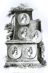 Rooman keisarien muotokuvia Edward Gibbonin teoksesta The History of Decline and Fall of the Roman Empire, Vol 2, 1808