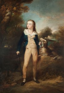 Mestari Cathcart ja koira, noin 1810 (öljy kankaalle). tekijältä Henry Raeburn