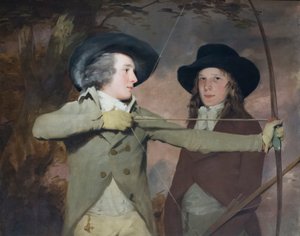 Jousimiehet, noin 1789-90 (öljy kankaalle). tekijältä Henry Raeburn