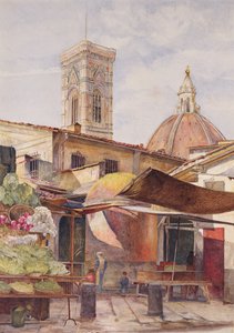 Lähellä Duomoa, Firenze, 1878 (wc paperilla)
