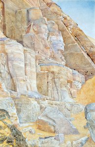 Abu Simbelin suuri temppeli - Newmann, Henri Roderick (1833-1918) - 1905 - Öljy kankaalle - Musee d