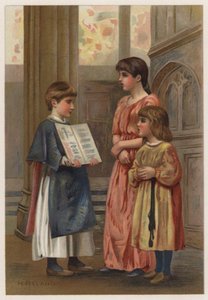 Evensong (väri litho) tekijältä Henry Ryland