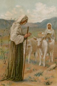 Hanna ja Samuel (chromolitho) tekijältä Henry Ryland