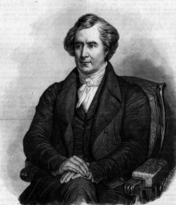 Muotokuva Francois Aragon (1786-1853), ranskalaisen tähtitieteilijän, fyysikon ja poliitikon muotokuvasta. (Henri Schefferin maalauksesta). Kaiverrus "" Luontoon: katsaus tieteisiin ja niiden sovelluksiin taiteeseen ja teollisuuteen "", 6. maaliskuuta 1886