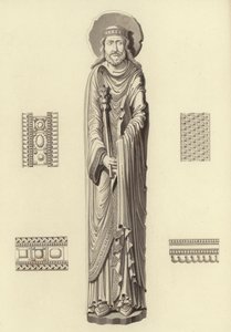 Clovis I, noin 1100, Notre Dame De Corbeilin kirkosta tekijältä Henry Shaw