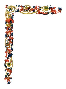 Koristeellinen reunus, 1400-luku, 1843.