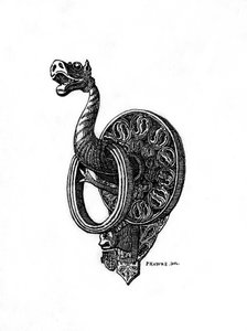 Doorknocker, 1300-luvun loppu, 1843. tekijältä Henry Shaw
