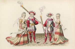 Figuurit seinävaatteista, 1500-luvun alku tekijältä Henry Shaw