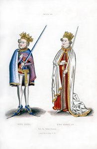 Kuningas Johannes ja kuningas Henrik I, c1440, 1843. tekijältä Henry Shaw