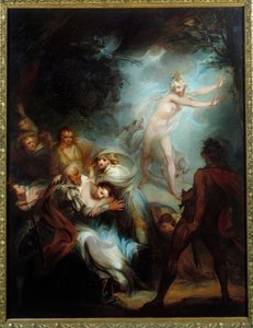 Kummitusmetsä. Henry Singletonin (1766 - 1839) maalaus.