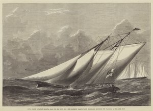 Royal Yacht Squadron Regatta, kilpailu Town Cupista, Prince of Walesin huvijahti Hildegarde kiertää lippuvenettä Lepe-poijulla