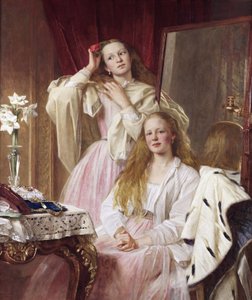 Emma ja Federica Bankes of Soughton Hall, kirjoittanut Henry Tanworth Wells.