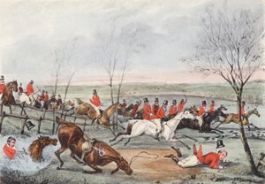 "Squire-loukku, hitto vieköön!" Huutaa Mytton, "Vielä vähän lisää ja olisin tehnyt sen!" (litografia) tekijältä Henry Thomas (after) Alken