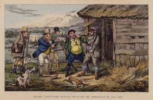 Kuvitus Jorrocksille Jollities ja Jollities (väri litho) tekijältä Henry Thomas (after) Alken