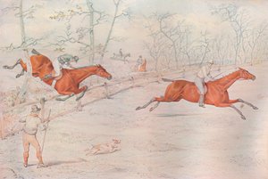 Estejuoksu: Vahvan härkäaidan peittäminen. Sadasta alas!, 1927 tekijältä Henry Thomas Alken