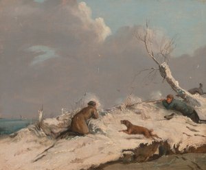Ankan ammunta talvella tekijältä Henry Thomas Alken