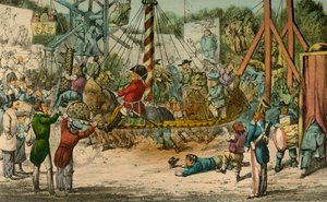 Mr. Jorrocks lähtee kyytiin St. Cloudin juhlissa vuonna 1838 tekijältä Henry Thomas Alken