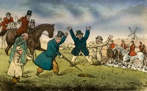 Vanha Tom, veteraanijänis ja hänen kokemuksensa, 1838 tekijältä Henry Thomas Alken