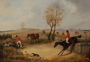 Yli aidan (öljy kankaalle) tekijältä Henry Thomas Alken