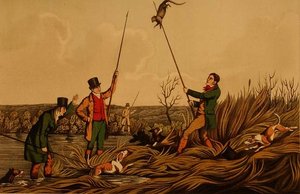 "Spearing The Otter", pub. Kirjailija: Thomas McLean tekijältä Henry Thomas Alken
