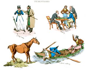 Huvituksen oireet, 1822. tekijältä Henry Thomas Alken