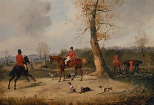 The Meet (öljy kankaalle) tekijältä Henry Thomas Alken