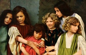 Lapsiesiintyjiä Oberammergau Passion Playssa, 1922.