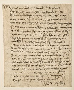 Faksiimile Henry VIII:n kirjeestä kardinaali Wolseylle, päivätty heinäkuussa 1518, pub. 1902 (kollotyyppi) tekijältä Henry VIII
