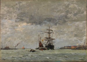 Sisäänkäynti satamaan, 1890.
