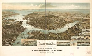 Panoraama Norfolkista ja ympäristöstä 1892. tekijältä Henry Wellge