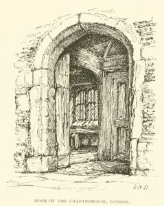 Charterhousen ovi, Lontoo (kaiverrus) tekijältä Henry William Brewer