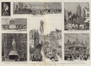 Historiallinen ja uskonnollinen näyttely Bruggessa, Belgiassa, autuaan Kaarle Hyvän, Flanderin 13. kreivin muistoksi