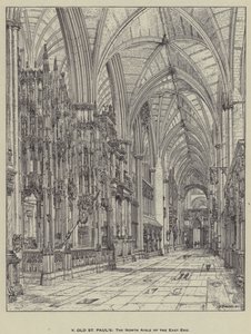 Old St Pauls, East Endin pohjoinen käytävä tekijältä Henry William Brewer