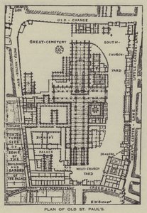 Vanhan St Paulin suunnitelma tekijältä Henry William Brewer
