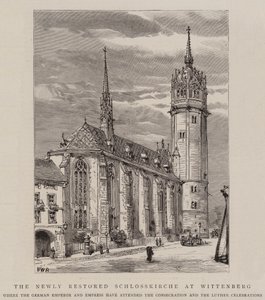 Hiljattain kunnostettu Schlosskirche Wittenbergissä tekijältä Henry William Brewer