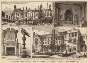 Kadonnut Lontoo, vanha luostari ja kupolitalo, Hammersmith tekijältä Henry William Brewer