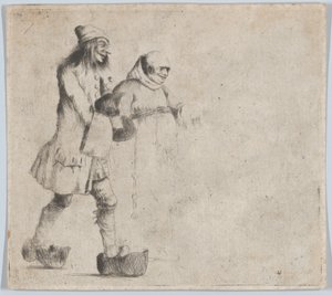 Onnellinen talonpoika ja munkki, 1770. tekijältä Henry William Bunbury