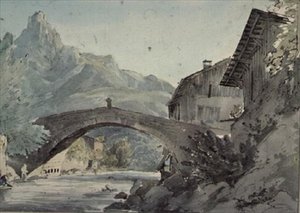 Silta Sallanchesissa ja Aiguille de Varensissa (Varennes)