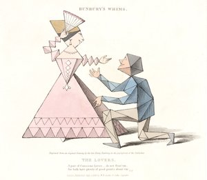 The Lovers, Bunburys Whims, 1828 tekijältä Henry William after Bunbury