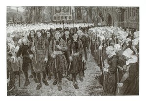 Uskonnollinen kulkue Bretagnessa tekijältä Henry Wolf