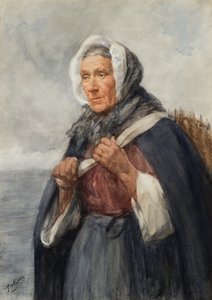 Newhaven Fishwife (akvarelli) tekijältä Henry Wright Kerr