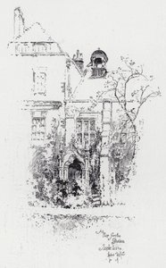 Silmäys puutarhasta, Staple Inn (kaiverrus) tekijältä Herbert (after) Railton