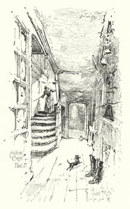 Cheshire Cheese, Fleet Street, Lontoo (litho) tekijältä Herbert (after) Railton