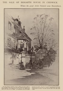 William Hogarthin entinen koti, Chiswick, Lontoo (litho)