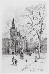 Inner Temple Library (kaiverrus) tekijältä Herbert (after) Railton